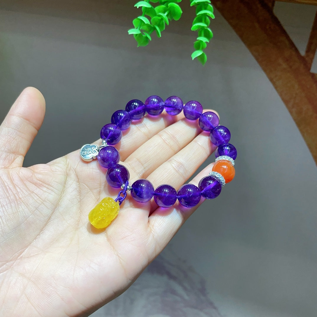 Natural Amethyst Bracelet #025