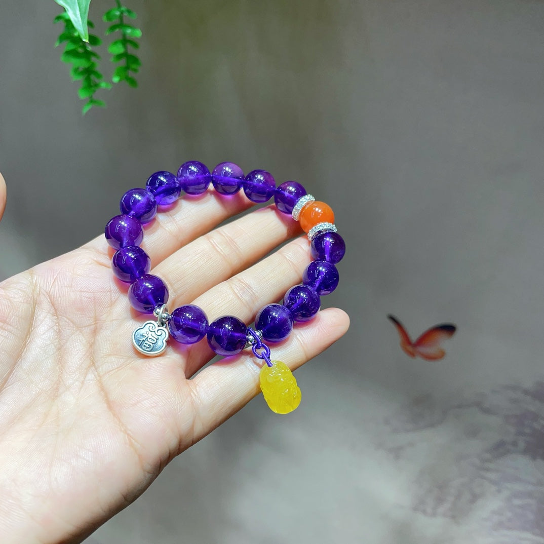 Natural Amethyst Bracelet #025