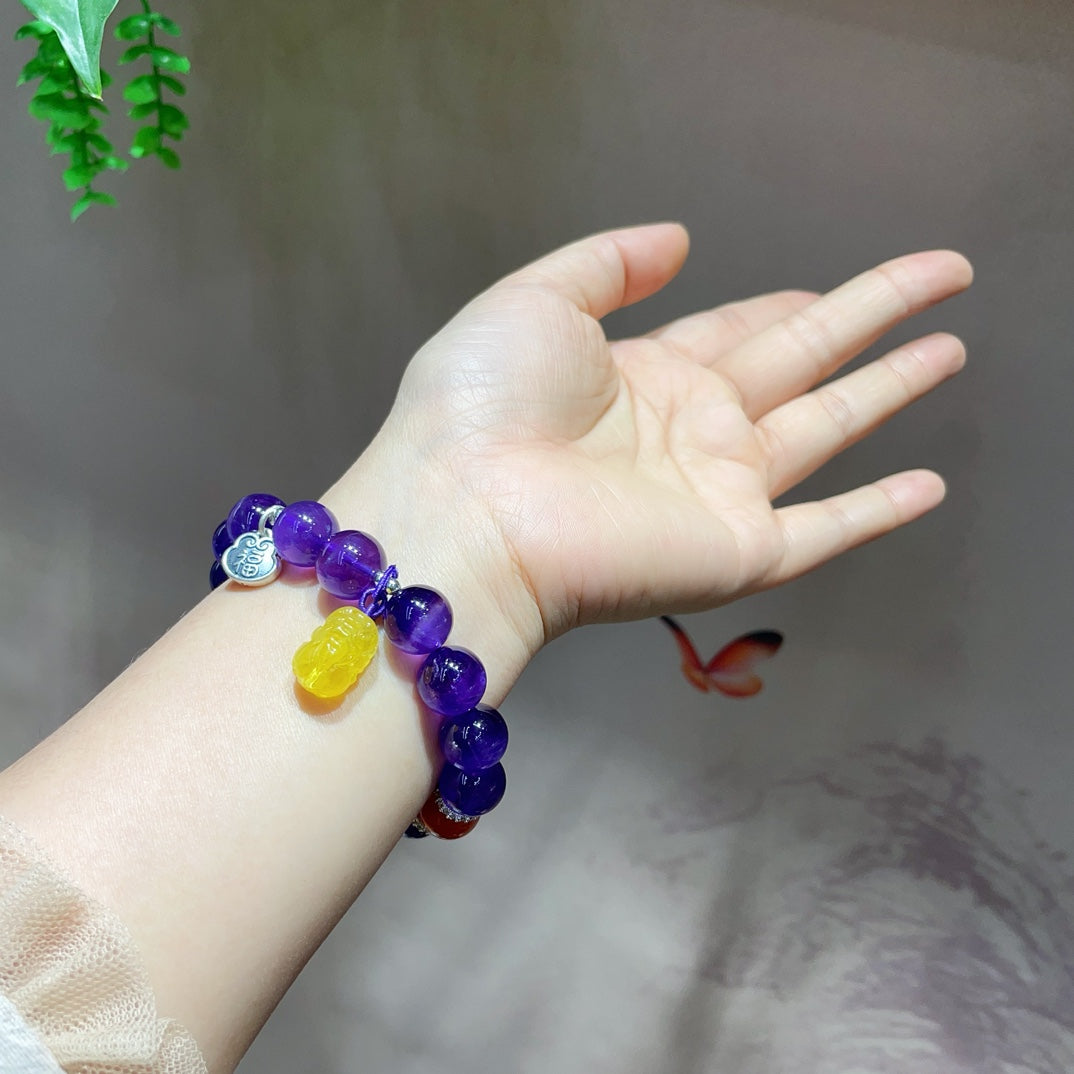 Natural Amethyst Bracelet #025