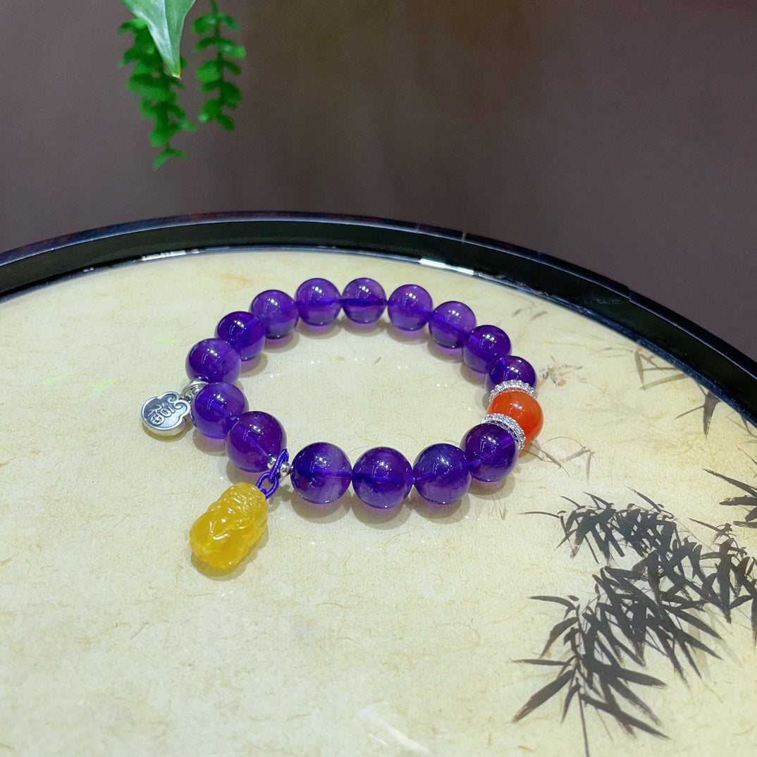 Natural Amethyst Bracelet #025