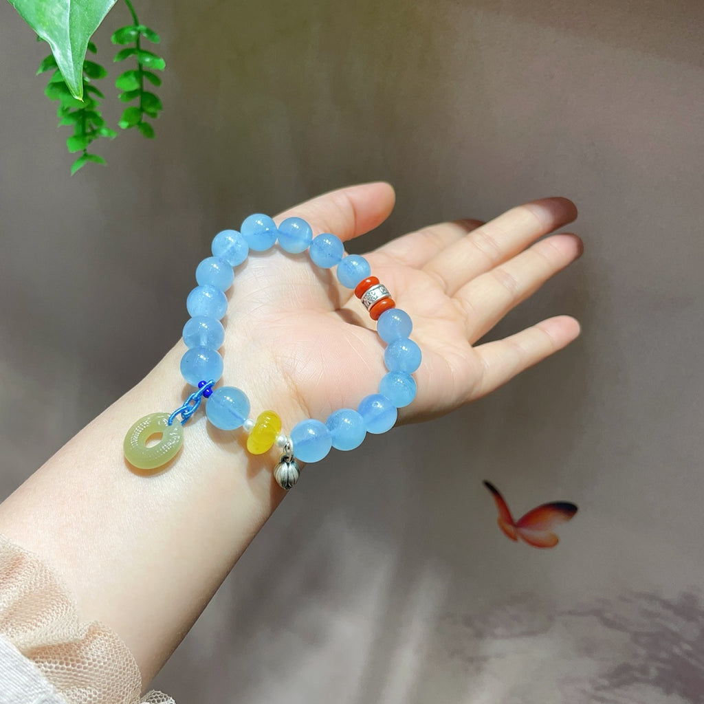 Natural Sea Blue Treasure Bracelet #024