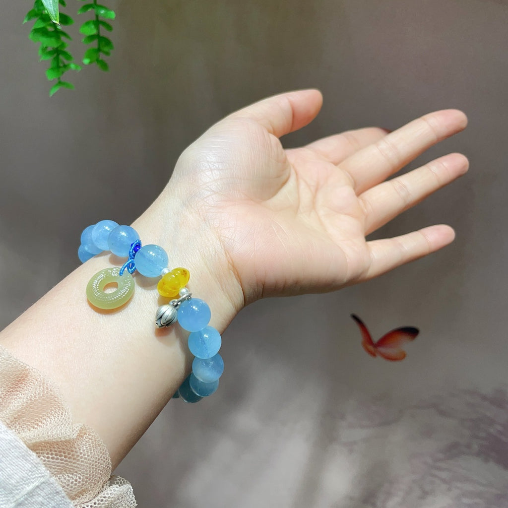 Natural Sea Blue Treasure Bracelet #024