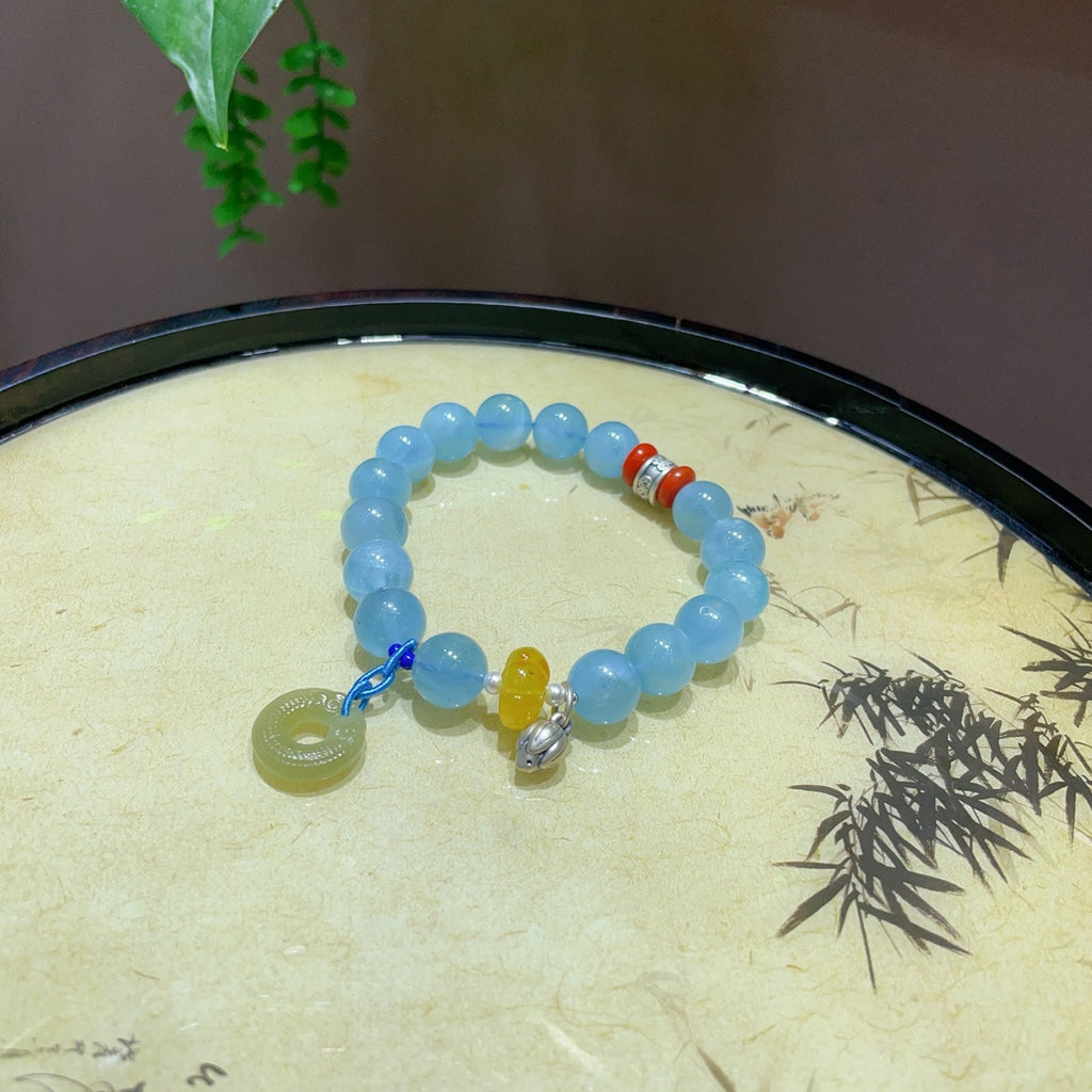 Natural Sea Blue Treasure Bracelet #024