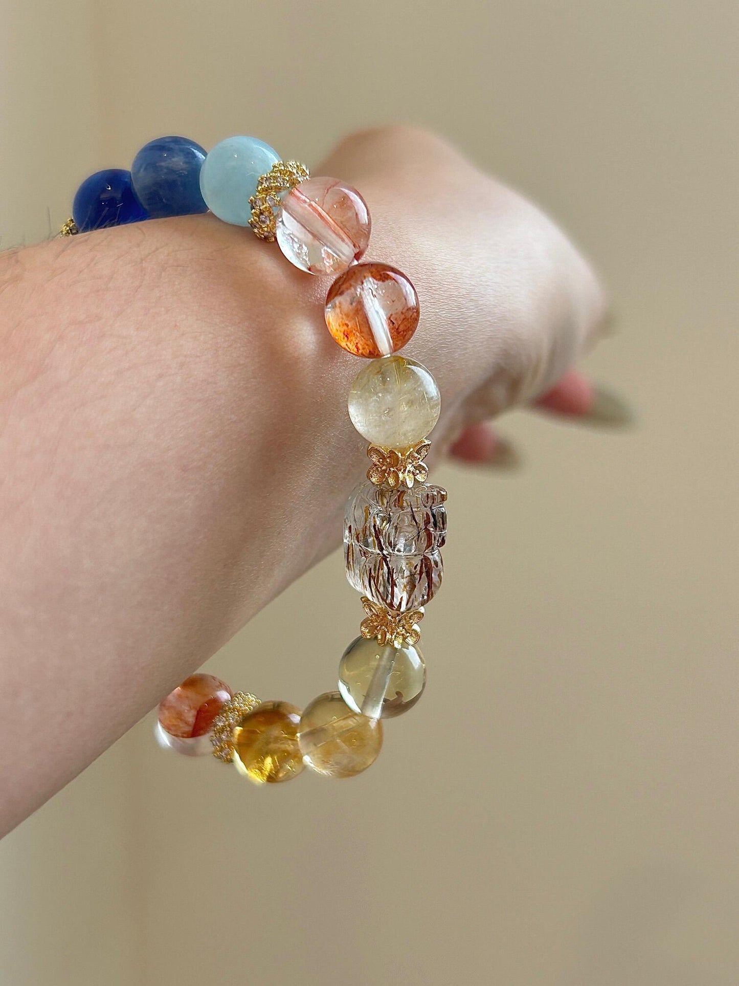 Colorful Crystal Pixiu Bracelet #026