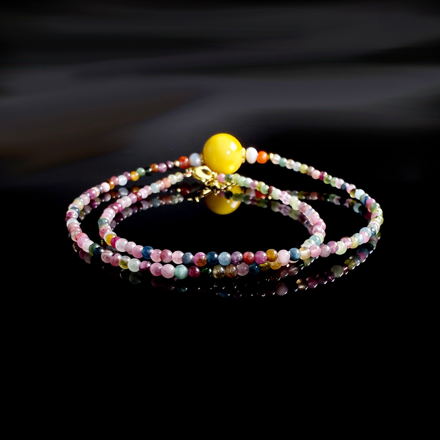 Natural Tourmaline Collarbone Necklace #029