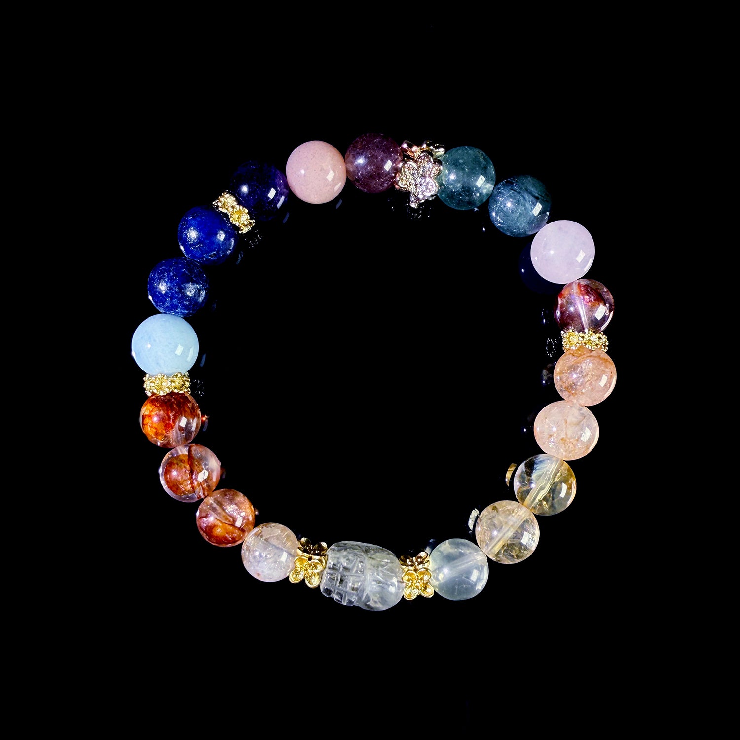 Colorful Crystal Pixiu Bracelet #026