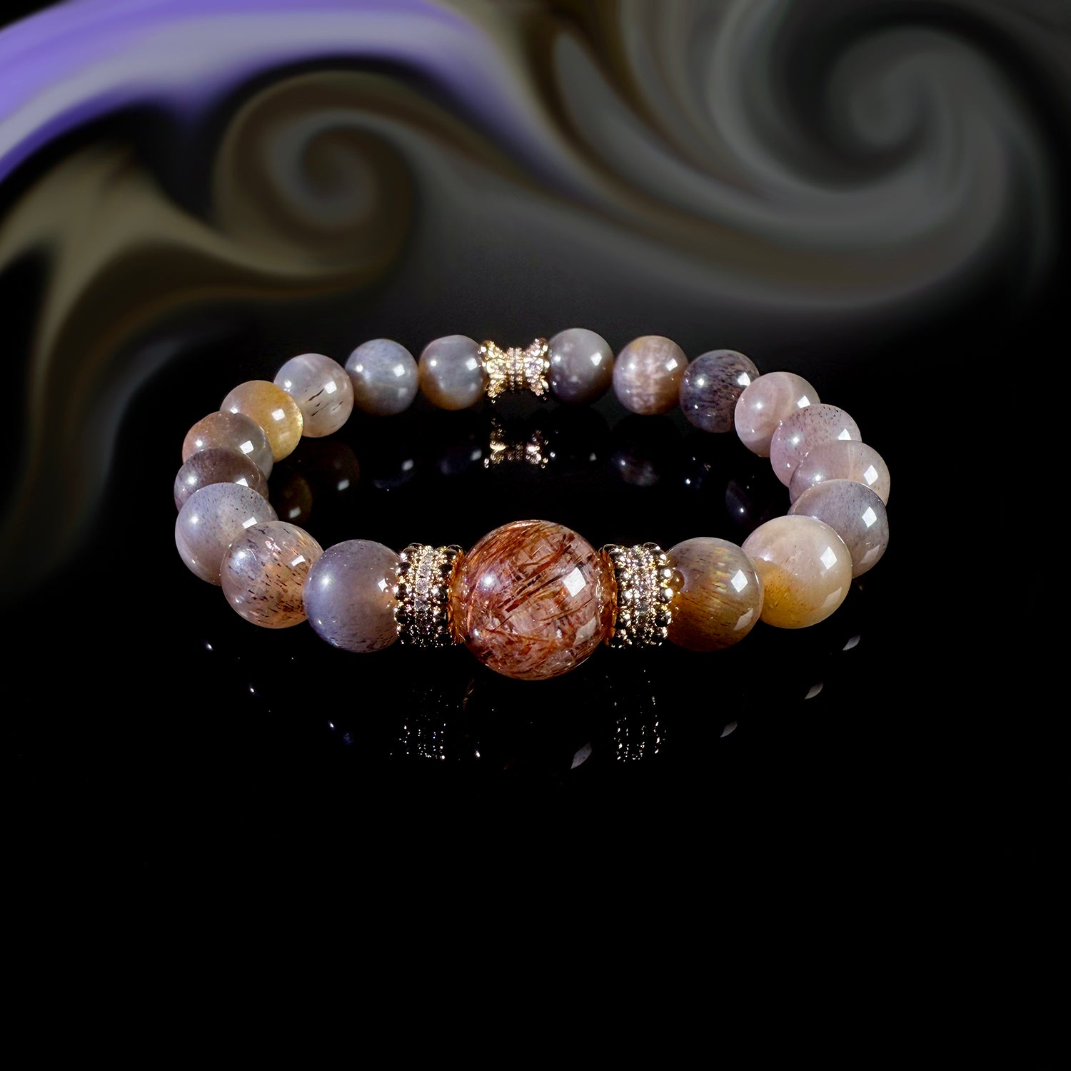 Black Gold Super Seven Crystal Bracelet #027