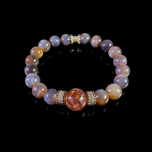Black Gold Super Seven Crystal Bracelet #027