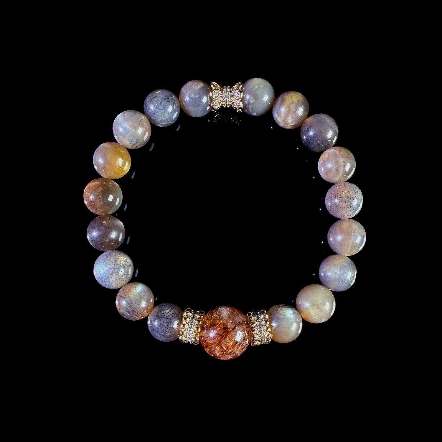 Black Gold Super Seven Crystal Bracelet #027
