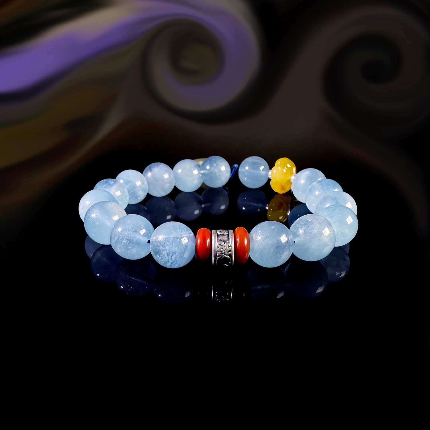 Natural Sea Blue Treasure Bracelet #024