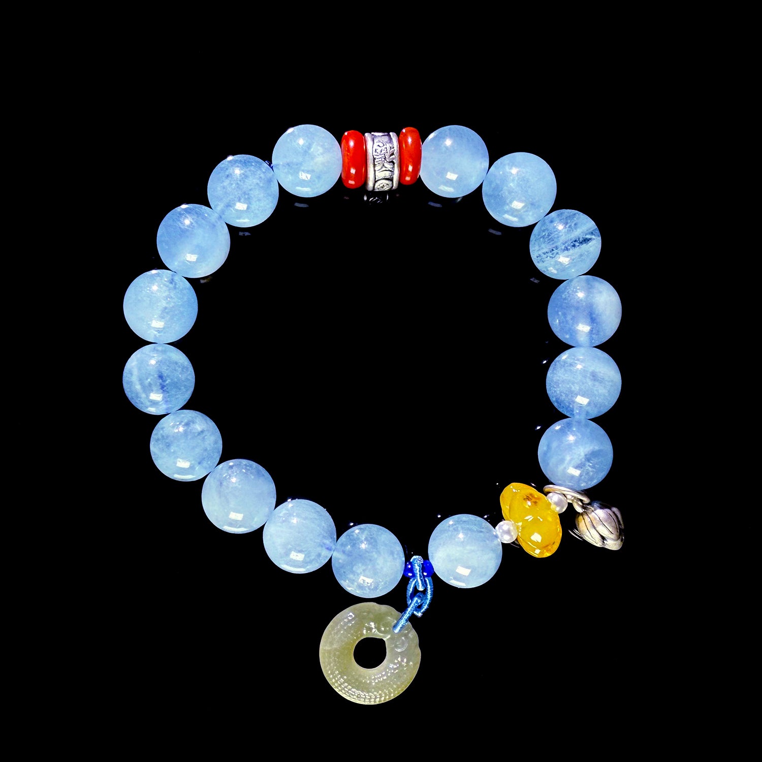 Natural Sea Blue Treasure Bracelet #024
