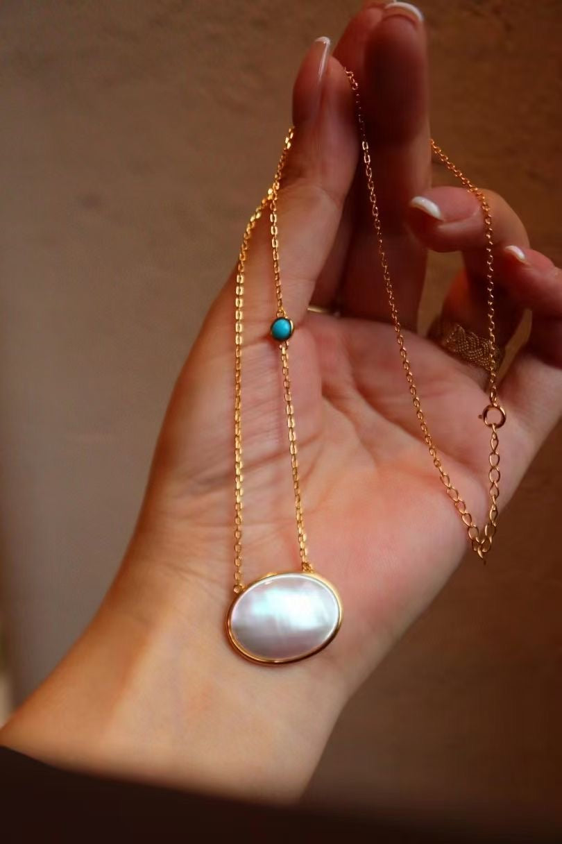 Natural Shell Collarbone Chain Necklace #010